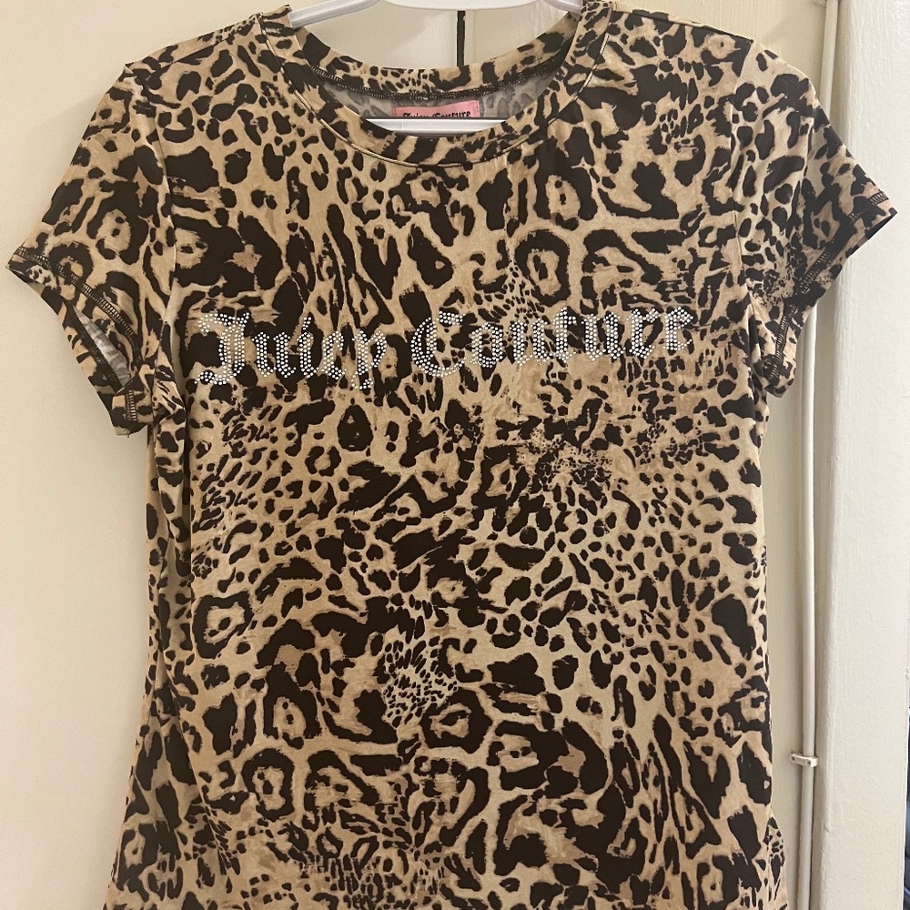 NWT Juicy Couture Animal Print T-shirt Large